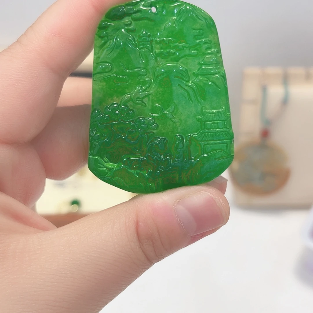 翡翠未镶嵌颈饰吊坠8