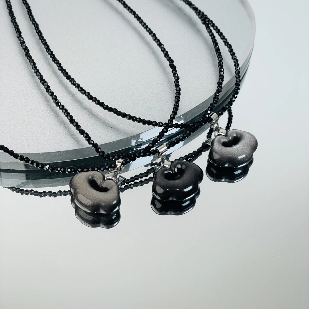 【如意必达】银曜石如意尖晶石项链面小仙多样性发其一