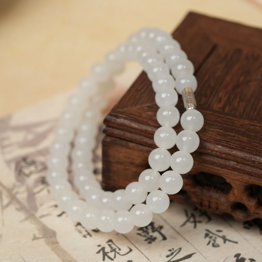 和田玉羊脂白玉女神链  多样性发一件