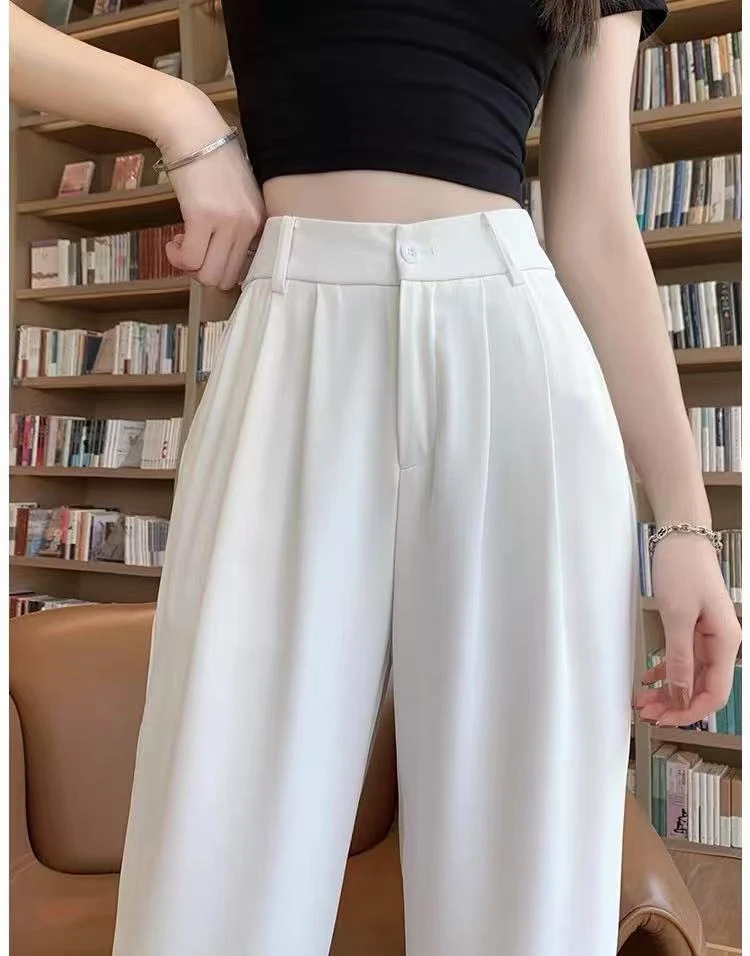 【YZ•衣系列】NN3171-时尚女装设计感休闲裤薄款百搭高腰高腰