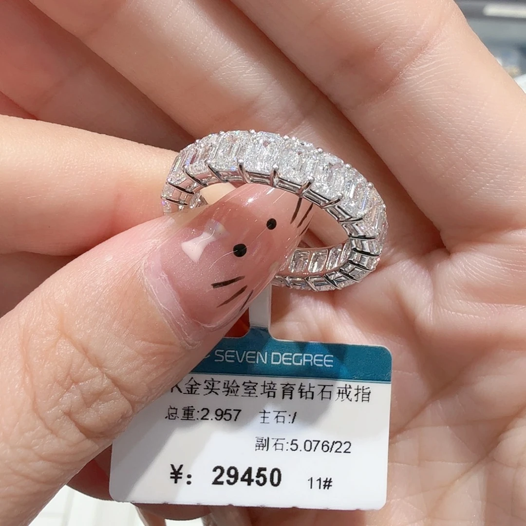 实验室培育钻石18K金镶嵌