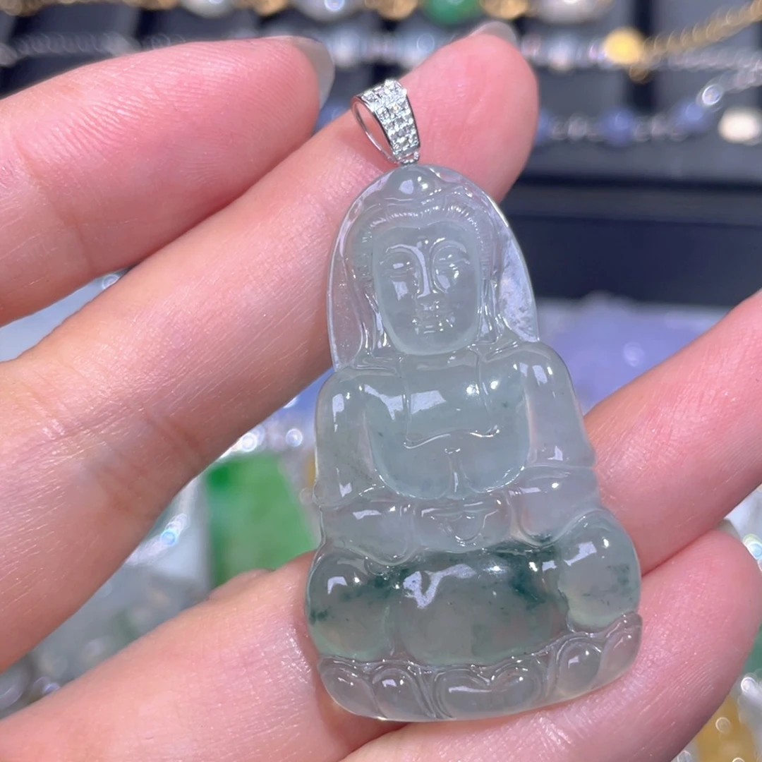 颈饰18K金镶嵌翡翠翡翠