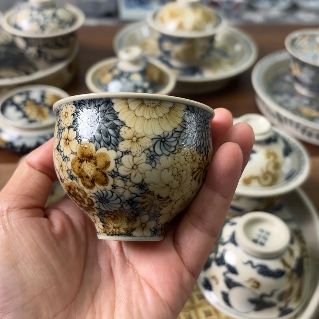 摆件陶瓷景德镇手绘茶器