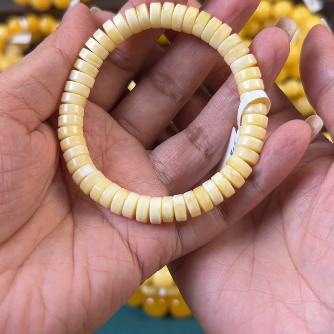 琥珀未镶嵌手串8.55g同料药片8mmTT