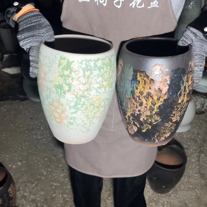 紫砂花盆口17高27瑕疵瑕疵