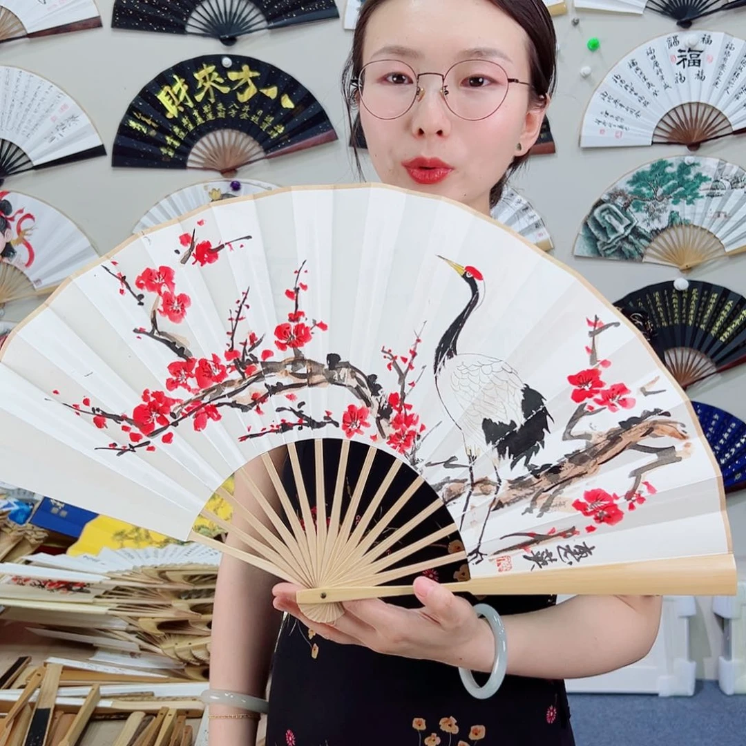 书法十寸玉竹-文玩扇-手写-粘好发出