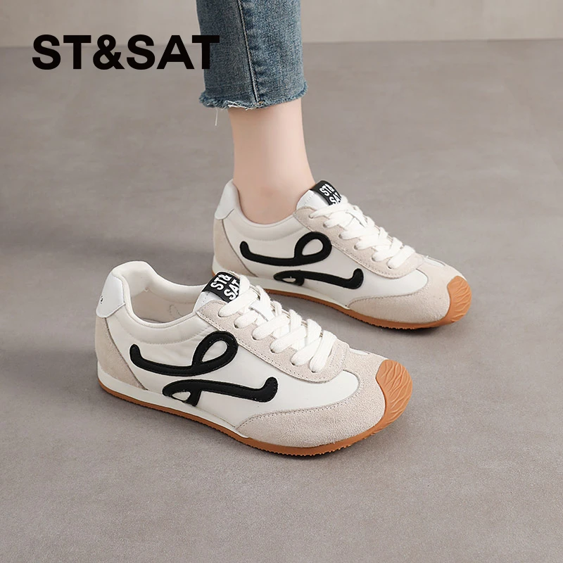 星期六明星同款阿甘鞋女2025夏新款时尚潮流德训鞋轻便百搭运动鞋