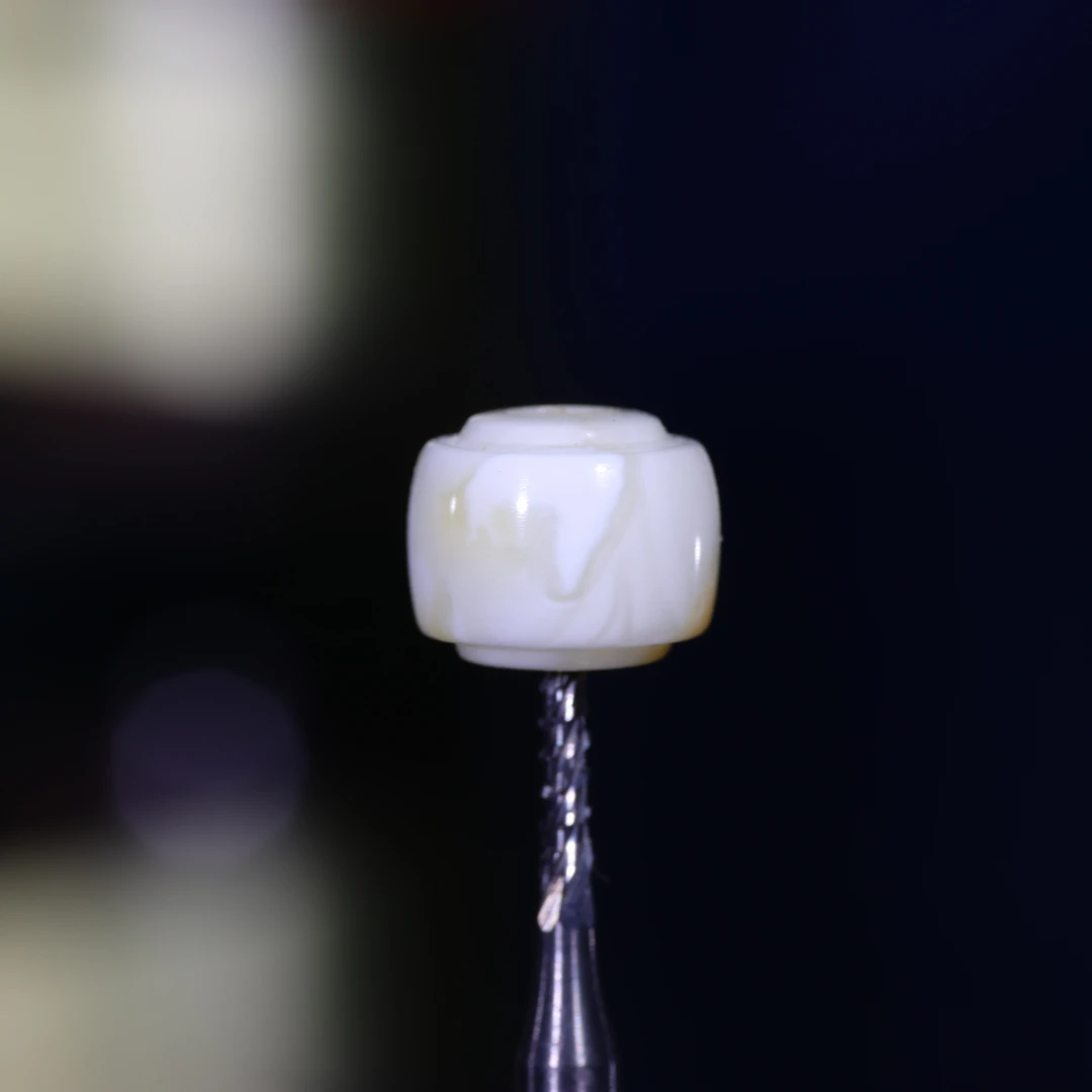 7m线束天然原矿一物一图白蜡白花满蜡精工隔珠背云蜜蜡配饰-B818