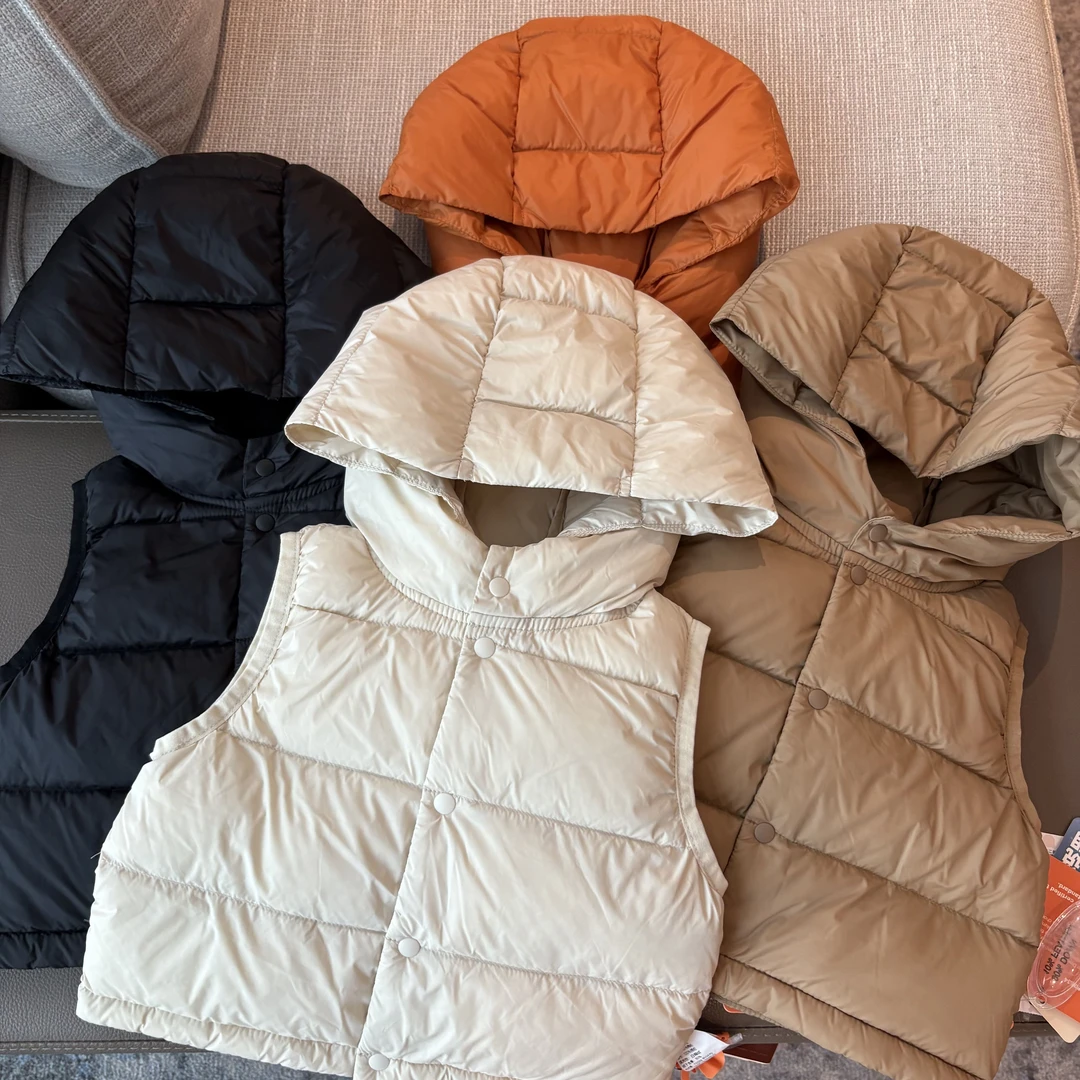 【连帽三防羽绒马甲 小洛妈咪】婴儿童羽绒宝宝背心拜年秋冬马甲H1