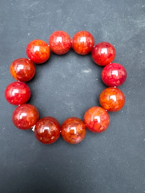 天然玛瑙时尚百搭血胆龙宝玛瑙手串卡2.0（多样性拍一发一）