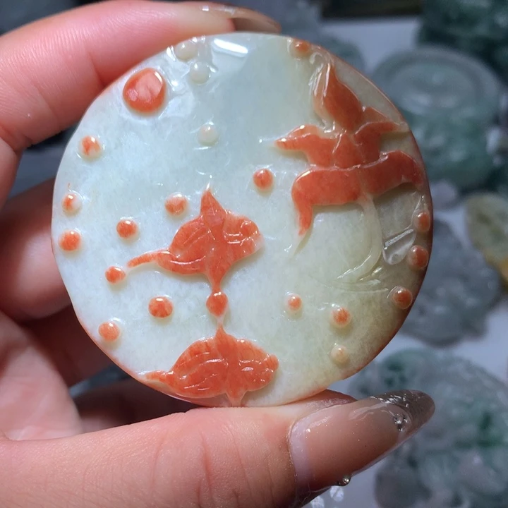 翡翠未镶嵌颈饰保真天然A货翡翠