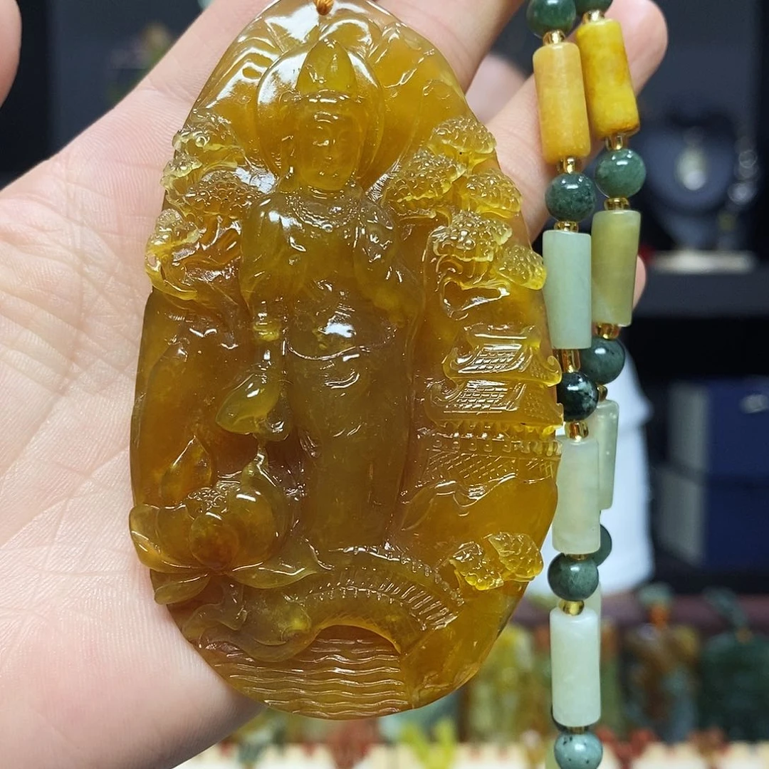 未镶嵌岫玉挂件吊坠