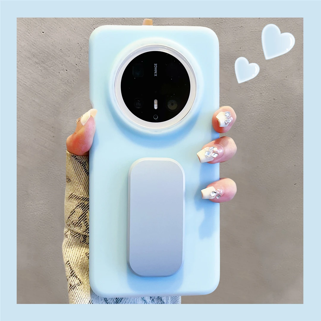 适用华为mate70pro手机壳mate60/50pro果冻硅胶推拉支架pura70pro