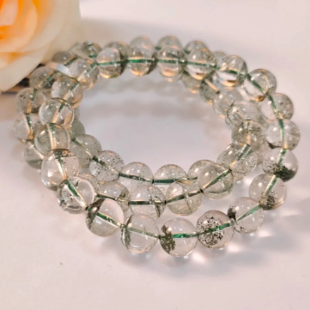【书记甄选】天然满天星绿幽灵单圈手链 多样性发一 约9mm CK1100