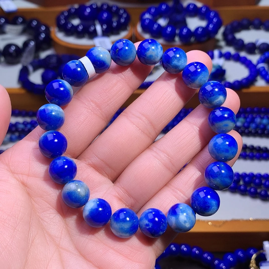 青金石未镶嵌手串10.4m天花板蓝天白云玉化料3167