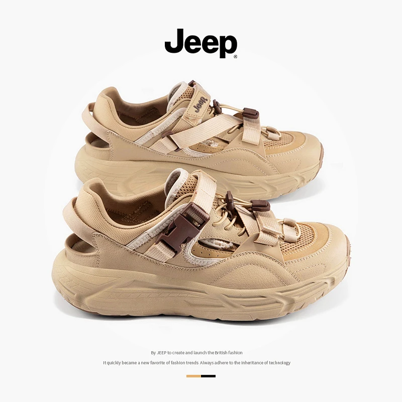JEEP吉普凉鞋男式夏季高端2025新款外穿运动款防滑拖鞋男士沙滩鞋