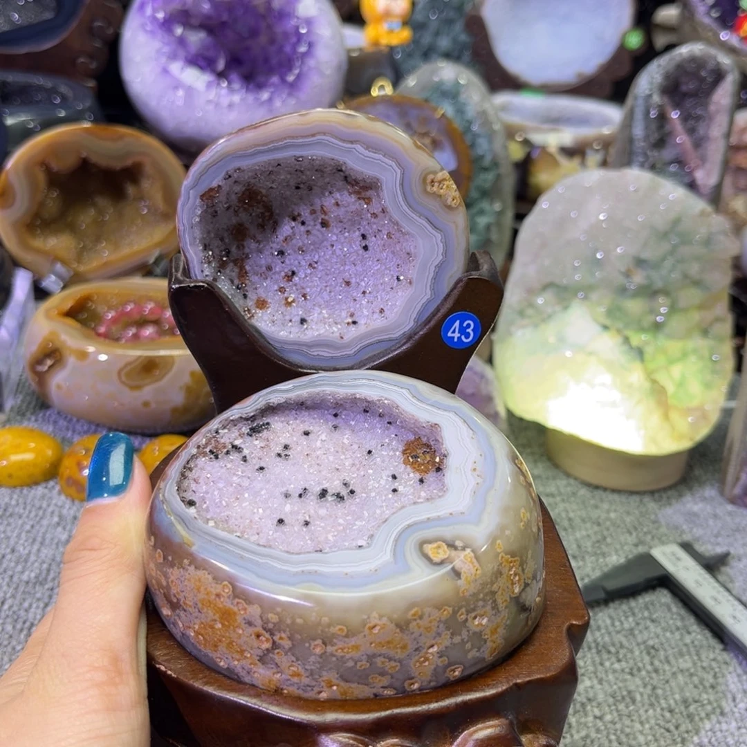 紫晶未镶嵌摆件聚宝盆