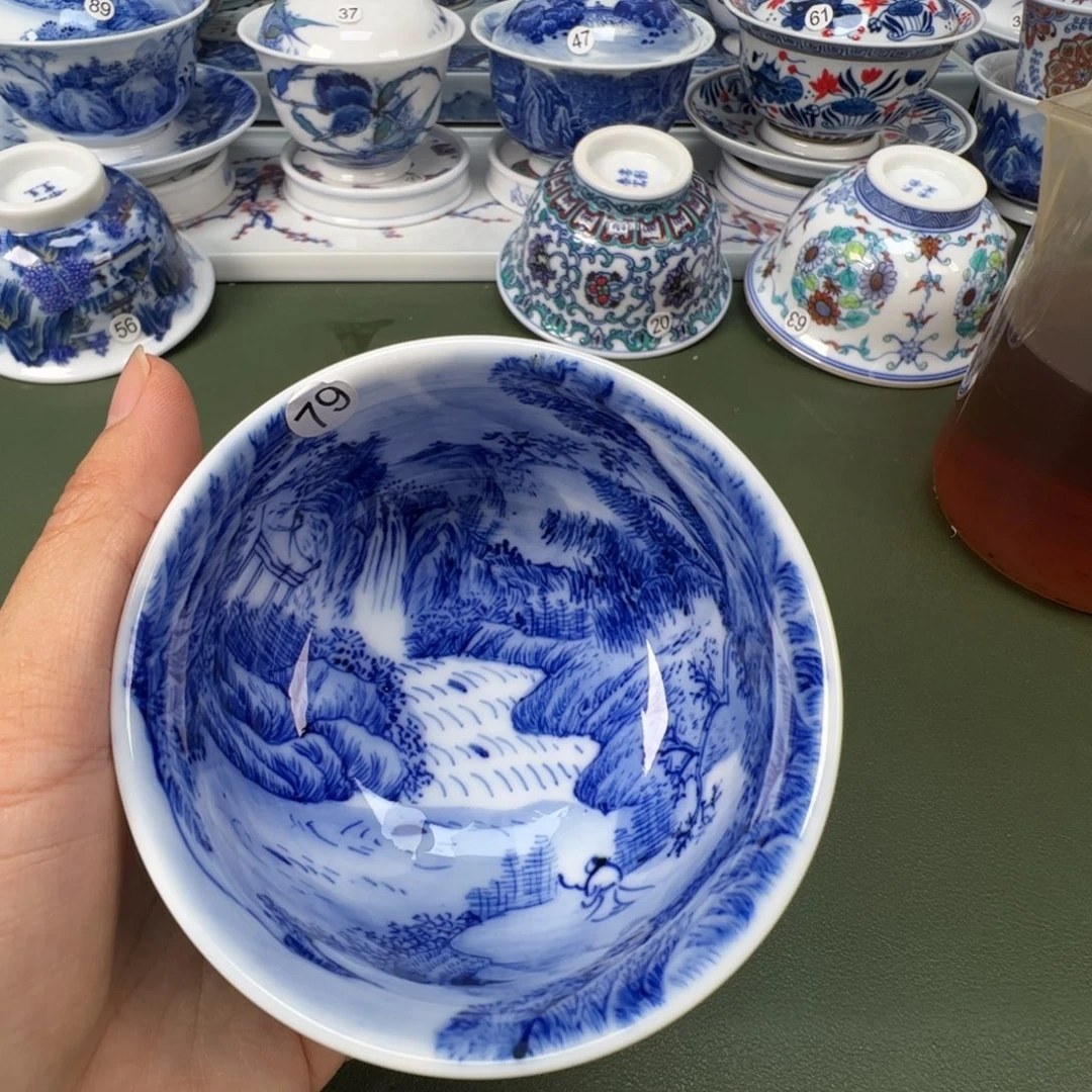 陶瓷景德镇纯手工纯手绘茶具木木79