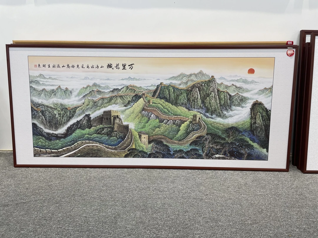 D641新中式233x103cm山水画客厅装饰画沙发背景墙挂画