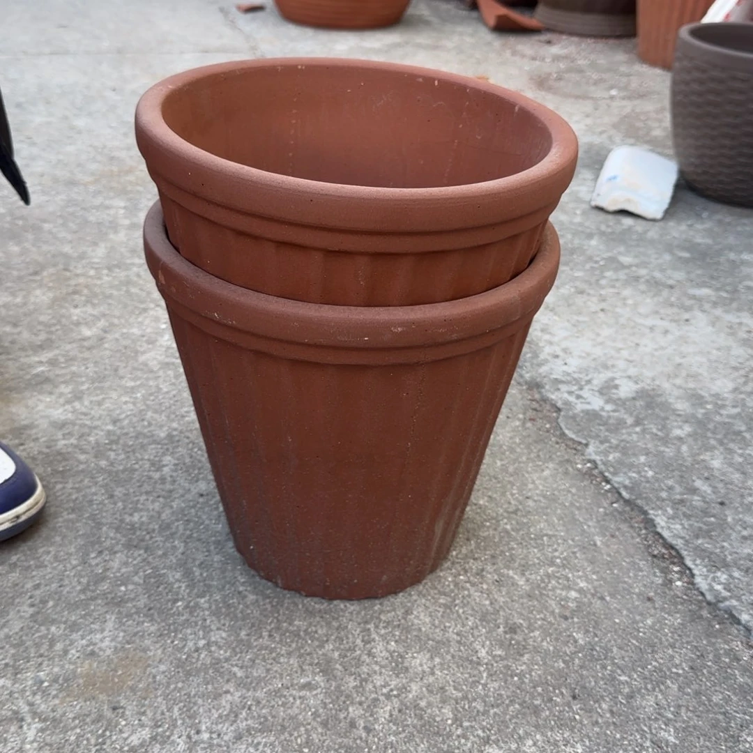 紫砂花盆口24高23宜兴紫砂微瑕