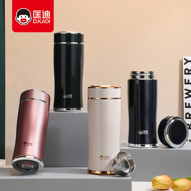 匡迪316不锈钢高端户外车载商务办公礼品保温杯男女士茶水分离杯