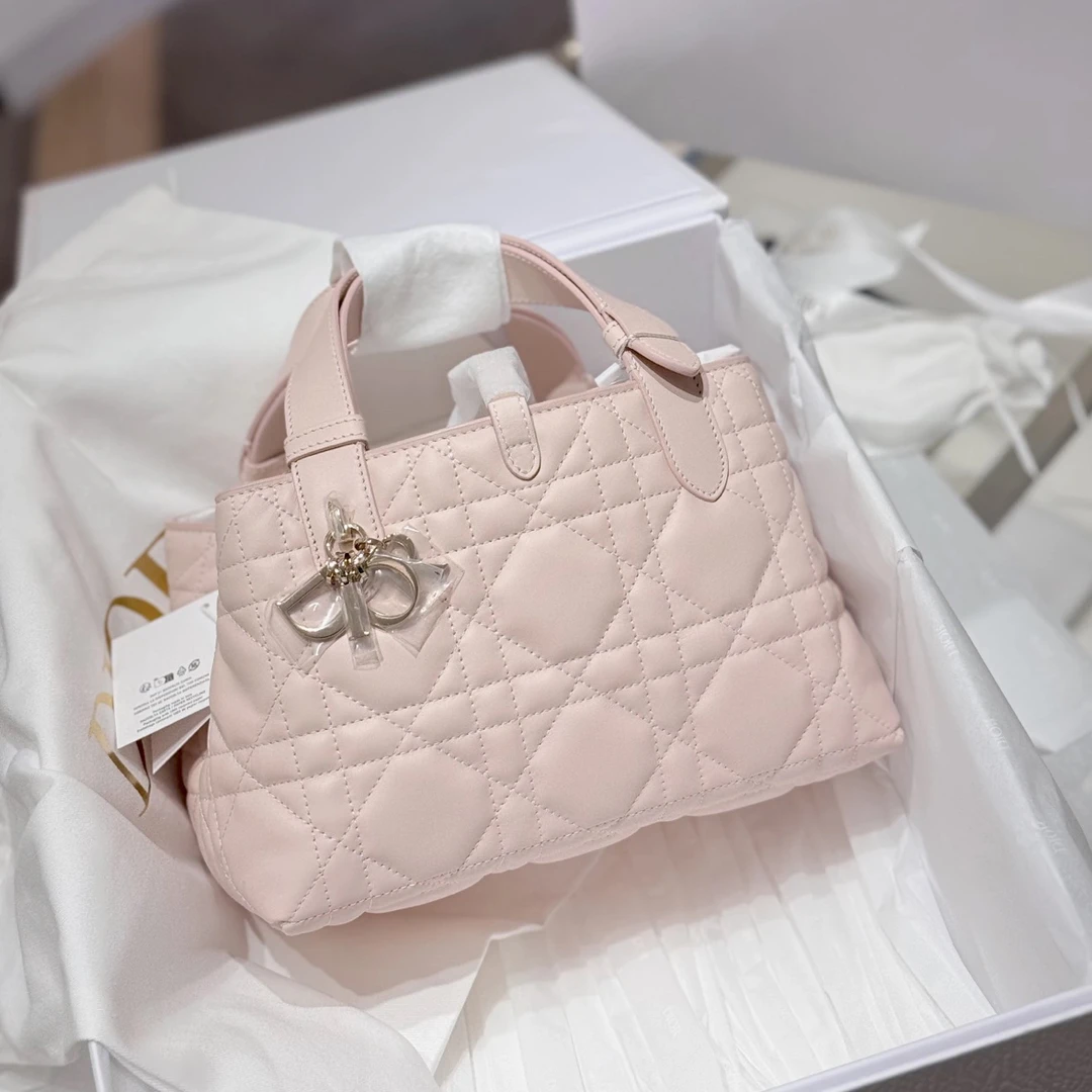 未使用 DIOR/迪奥 25年toujours土著包横板樱花粉小号 全套  送检