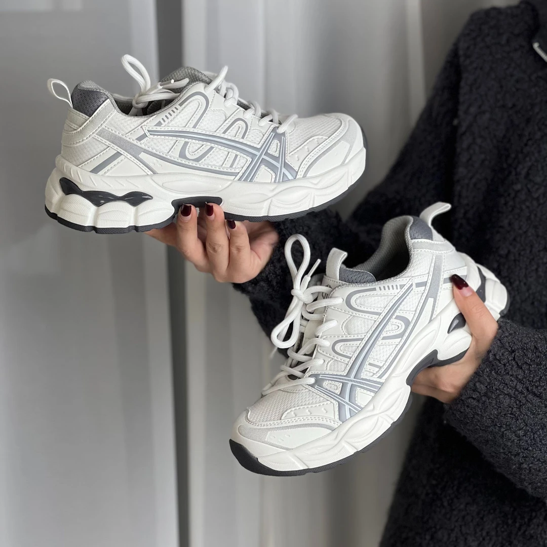 早春新厚底4.5CM增高网面透气休闲小白鞋拼色暴走运动百搭老爹鞋