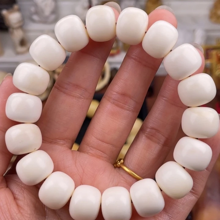 手串/手链驼骨鹿角雕刻桶珠瑕疵14