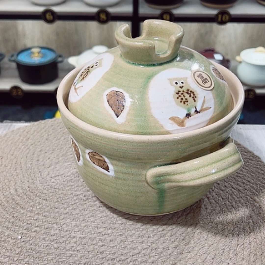 【闪购商品】2升双盖砂锅，粗陶