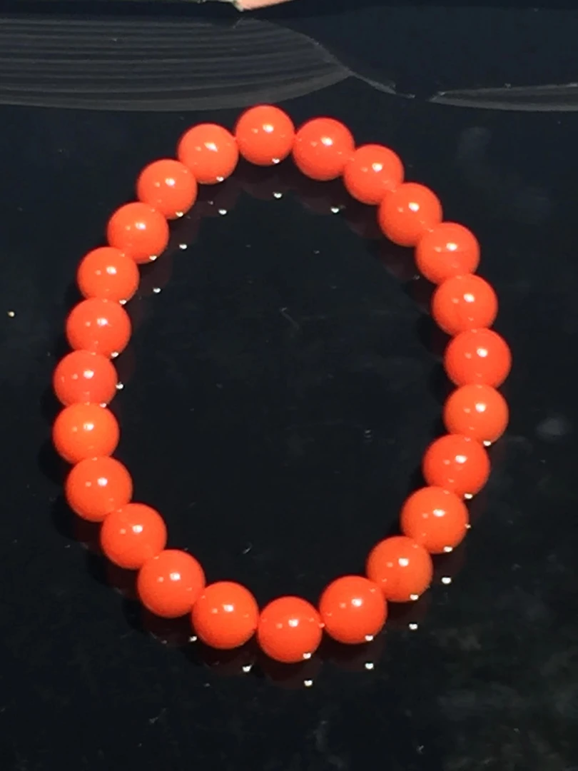 【南红臻宝】锦红手串天然原矿JHSC1一1一127女款8mm