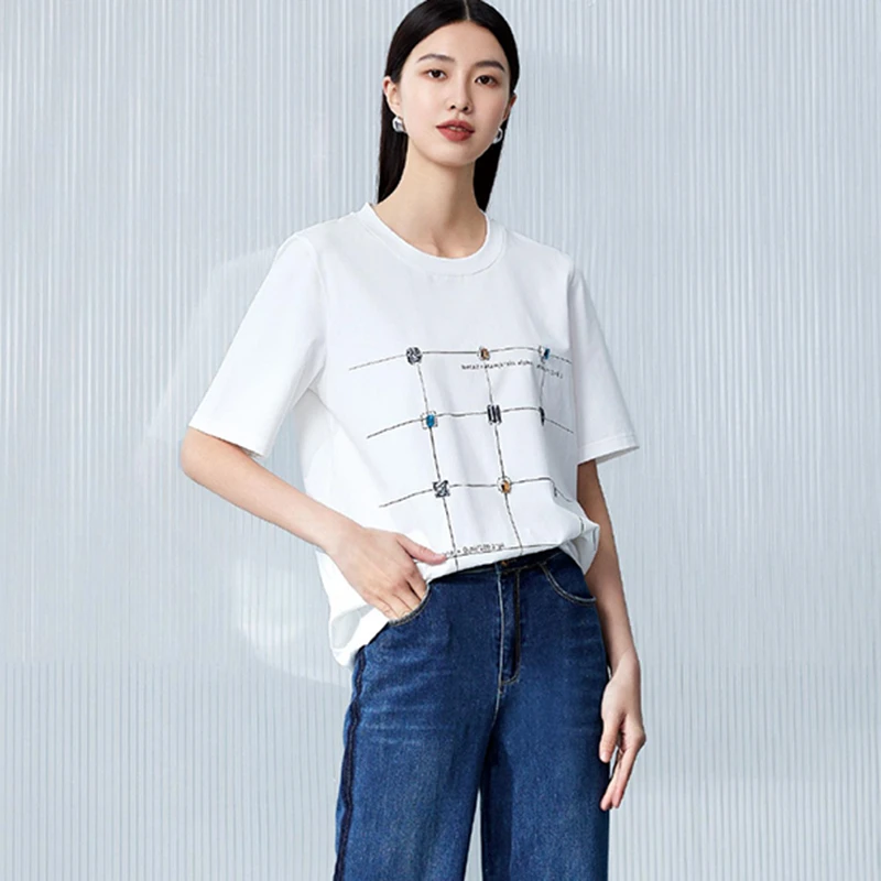 33878【莉格系列】亲肤宽松圆领T恤G31Z603