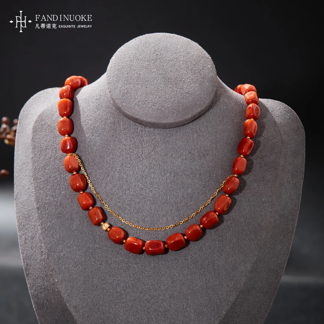 L【加加专属】18K南红随行单圈项链多样性发一#XYGD273436-A