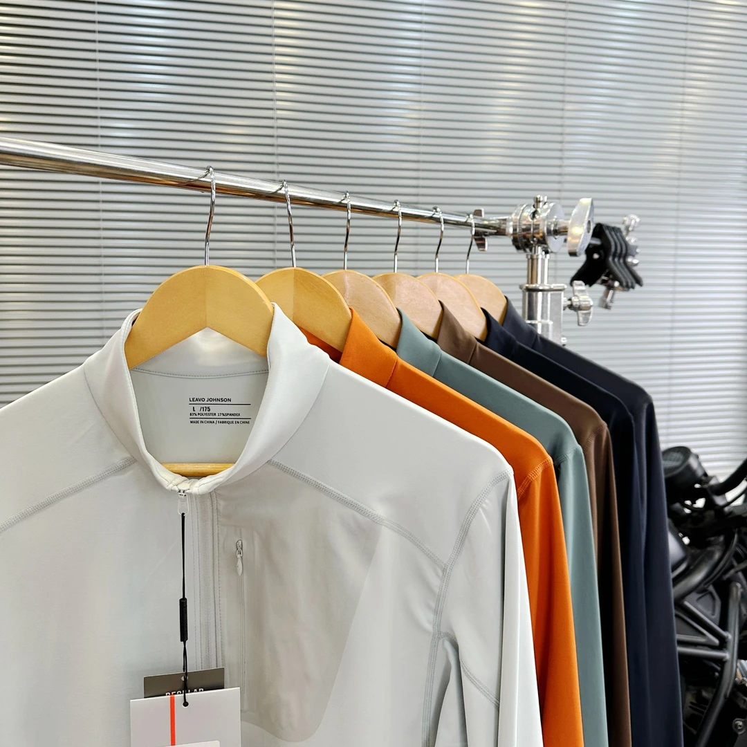 山系户外！吸汗透气速干男士半拉链长袖打底衫口袋T恤男款休闲春夏