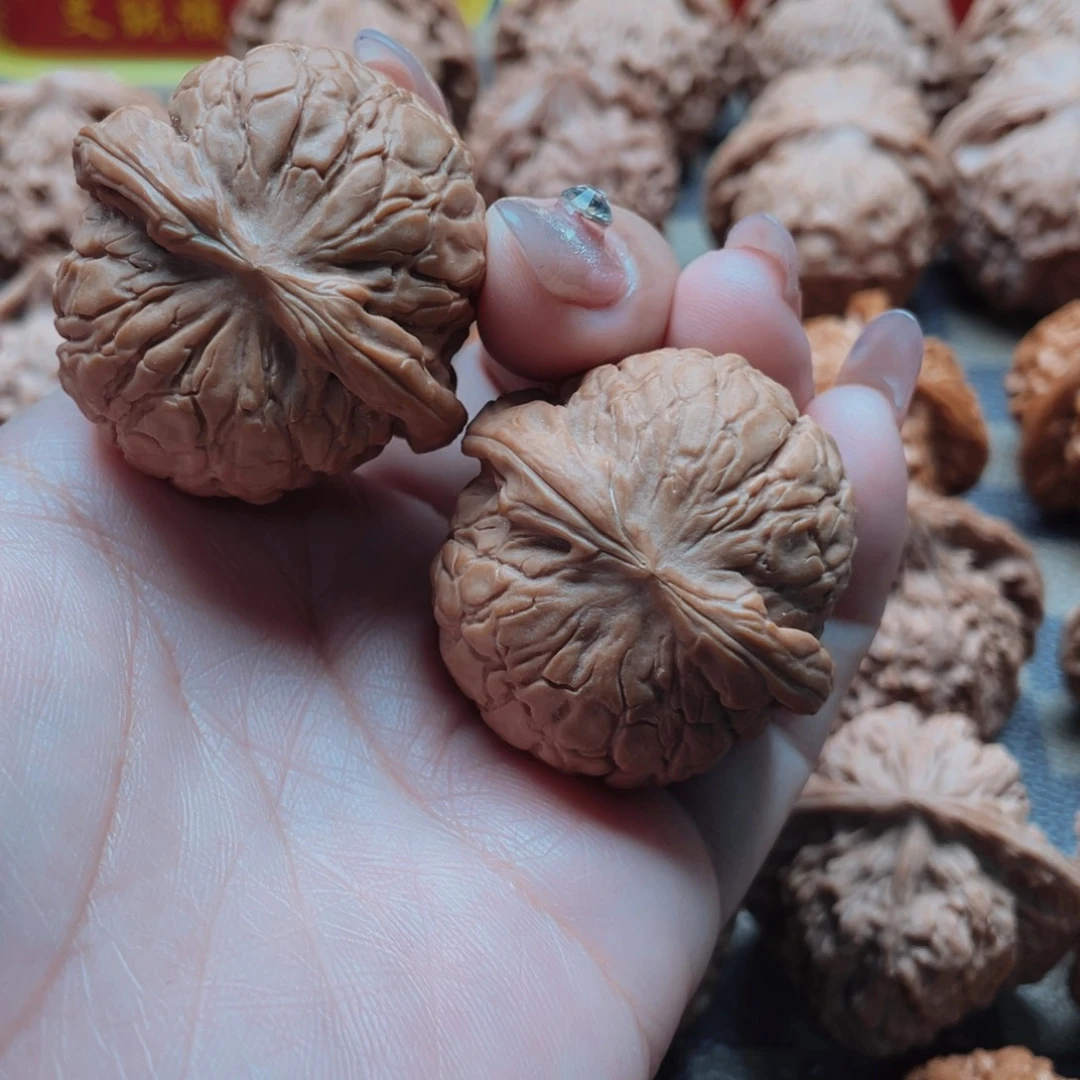 桃核把件甲骨文核桃