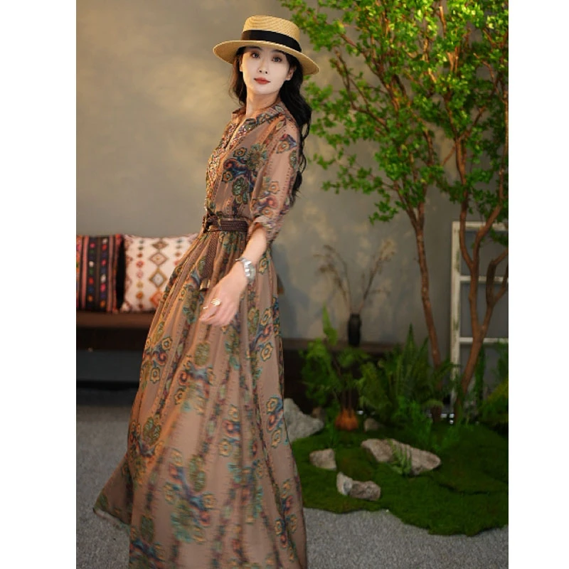 【陶子】~两件套套装裙新款收腰显瘦复古高级感中长款裙子8858