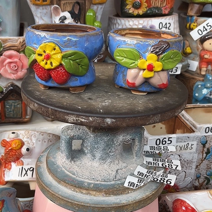 粗陶材质多肉花盆