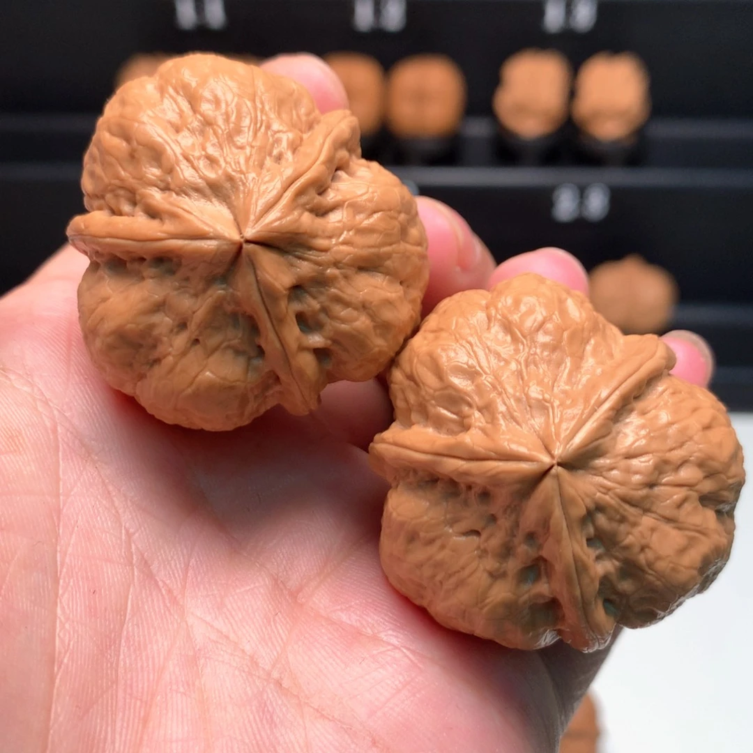 把件文玩核桃浮**鹤老八一三棱