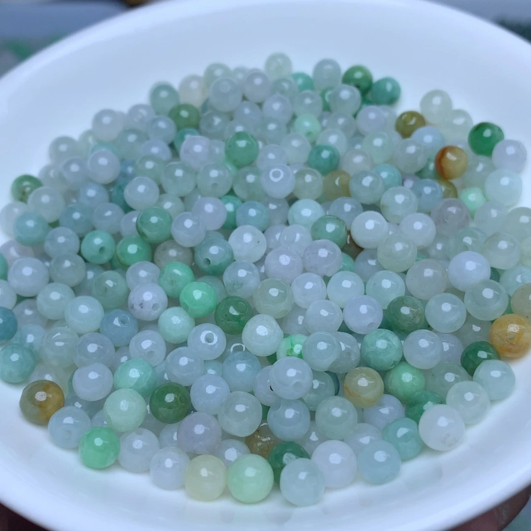 【闪购商品】翡翠手链未镶嵌卡5冰珠子50个