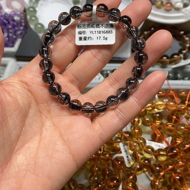未镶嵌手链水晶黑发金