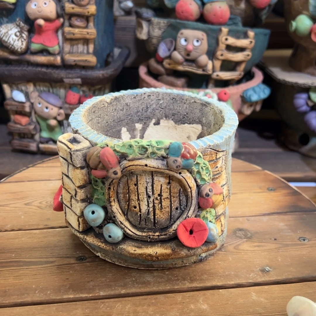 红陶嘻哈多肉花盆