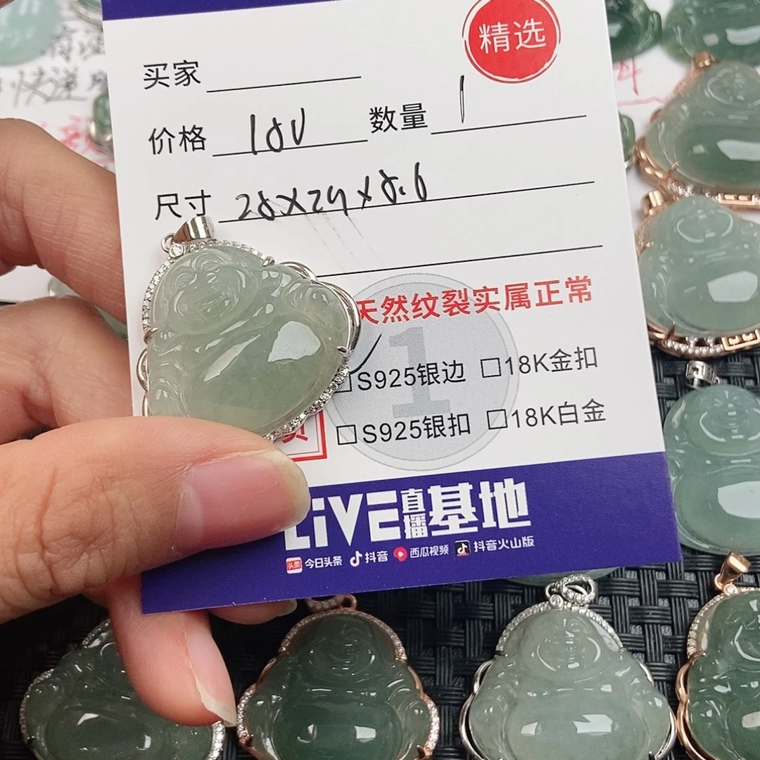 翡翠银S925镶嵌颈饰