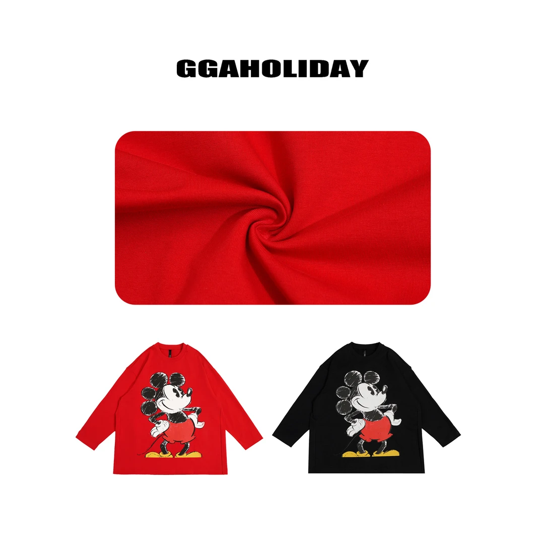 GG潮牌款高级时尚休闲简约宽松舒适百搭情侣显瘦长袖T恤-151193