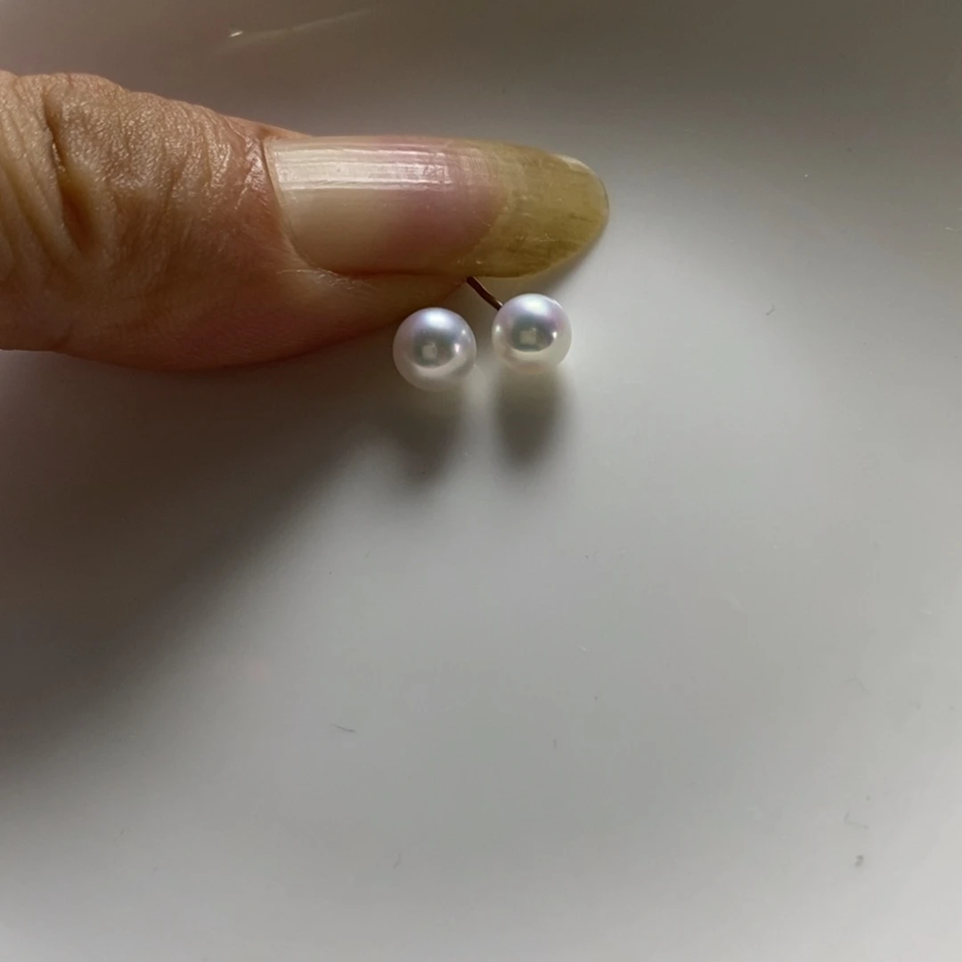 银S925镶嵌耳饰淡水珍珠