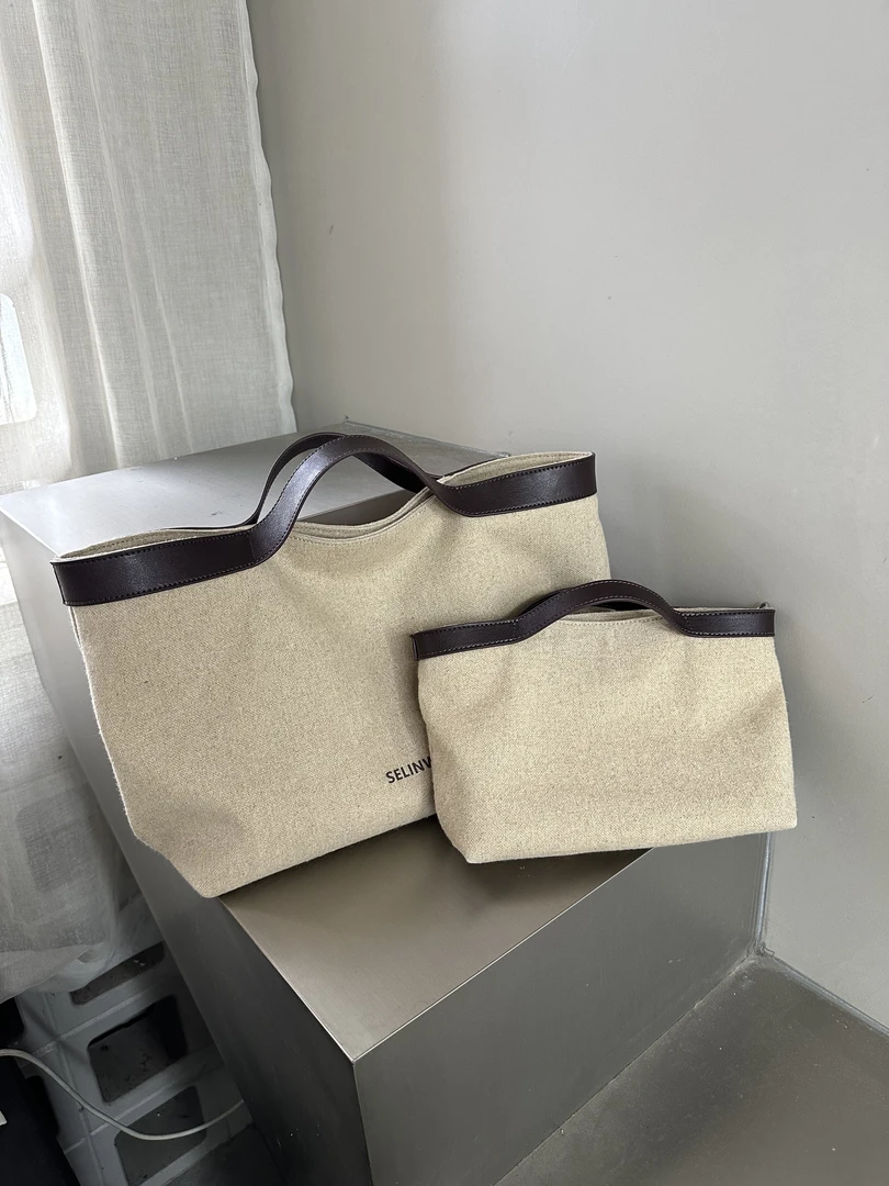 【亚麻系列Hg】selinweiss新款时尚轻奢亚麻包手提单肩斜挎包25173