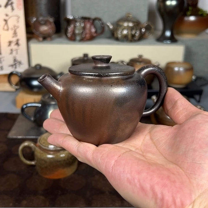 壶建水紫陶紫泥巨轮珠170cc