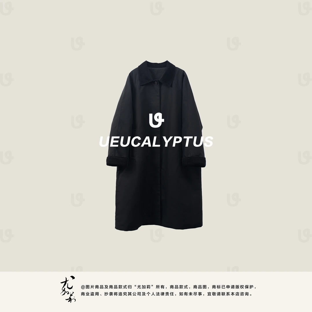 加莉精选【高质羽绒风衣】韩系保暖风衣款羽绒服-均码