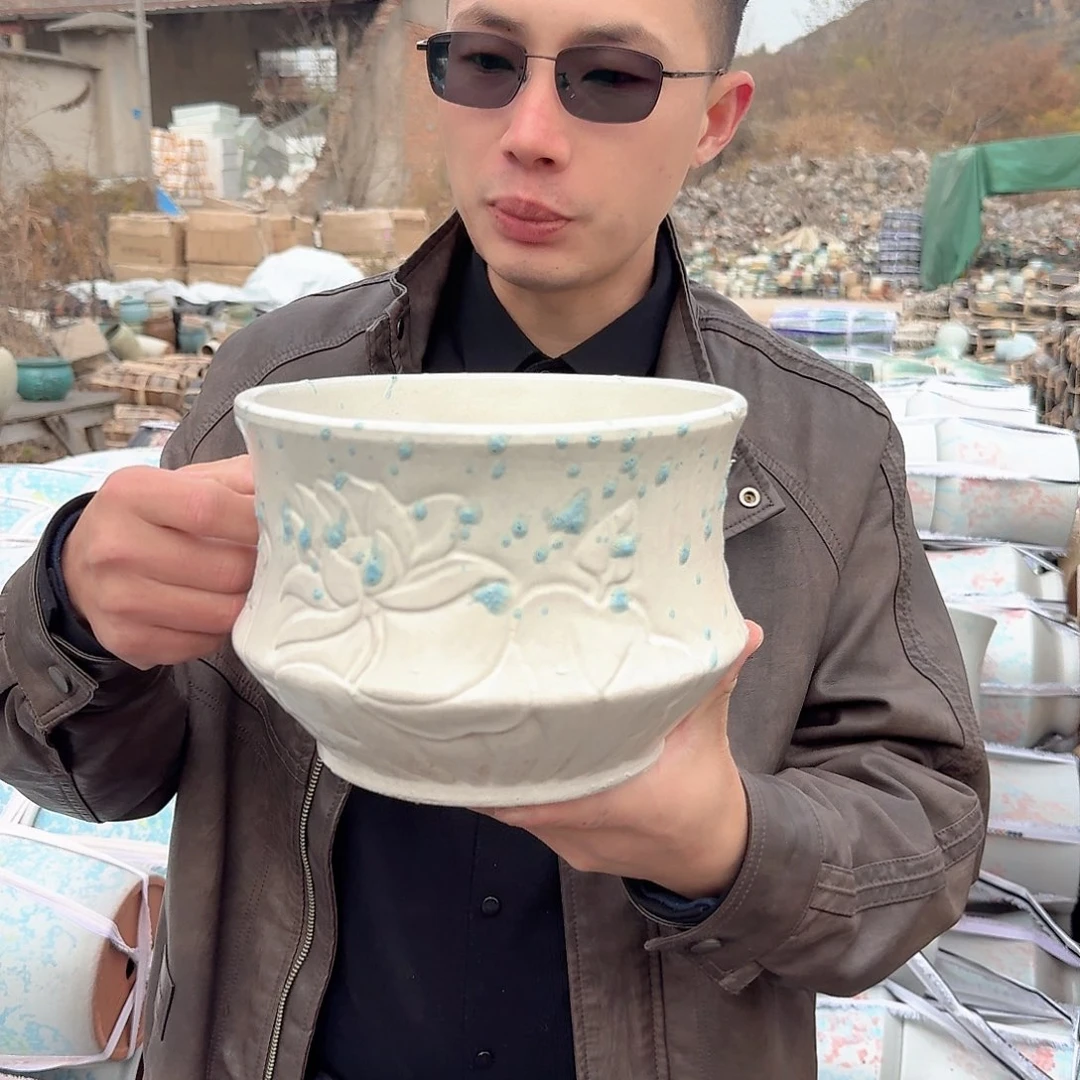 紫砂花盆一个一个瑕疵一个