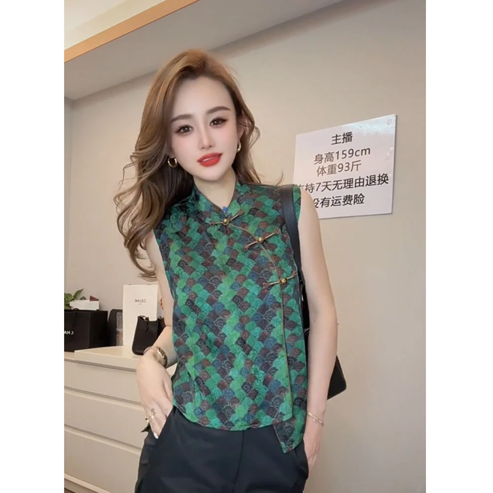 新中式马甲轻奢显瘦2025新款夏季时尚复古洋气百搭无袖短上衣