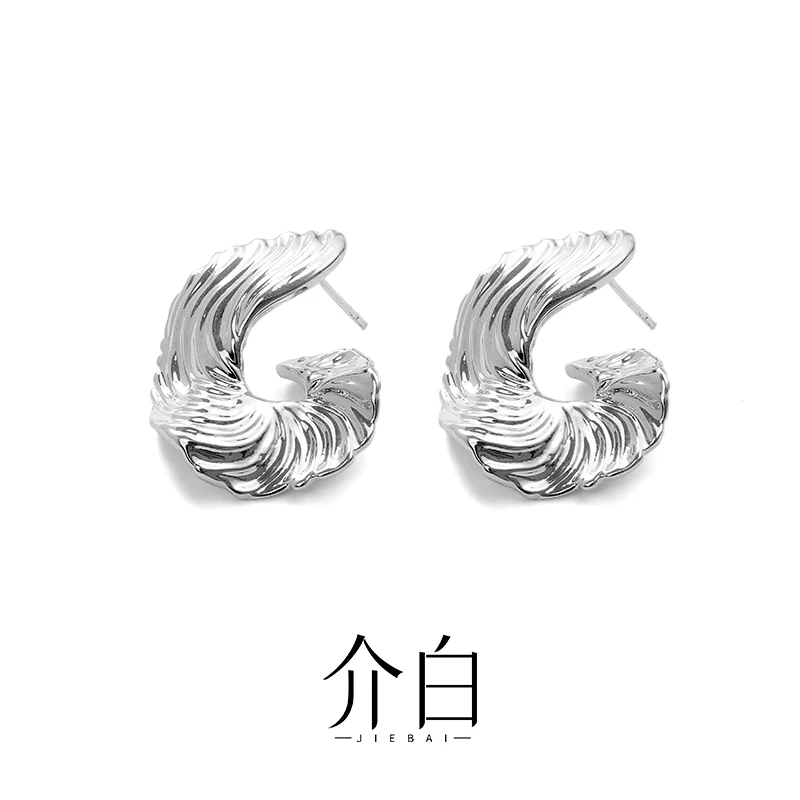 铜合金耳饰 欧美风女日韩设计感耳圈设计师耳饰耳环法式简约气质