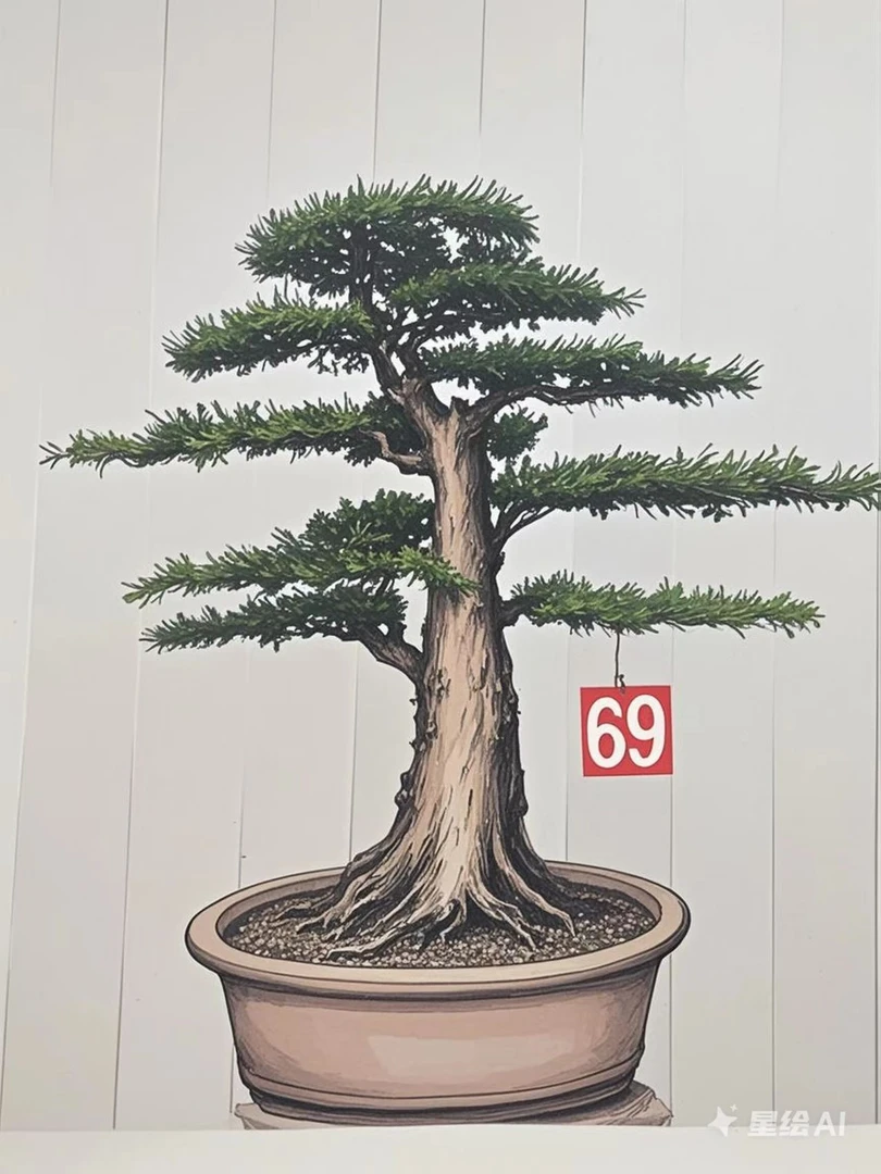 罗汉松盆景室内外绿植四季常青耐寒艺术造型美观净化空气